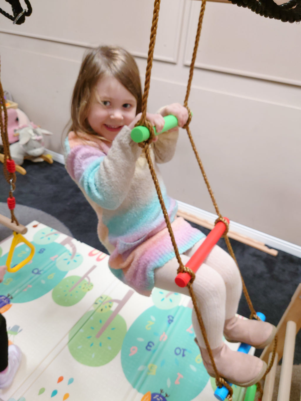 Luxury Wall Mounted Climbing Frame for Toddlers | Montessori-Inspired | Little Gymmies UK